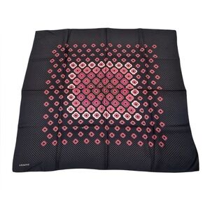 Women’s pink and black print silk scarf